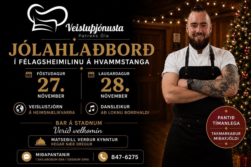 Jólahlaðborð í félagsheimilinu á Hvammstanga