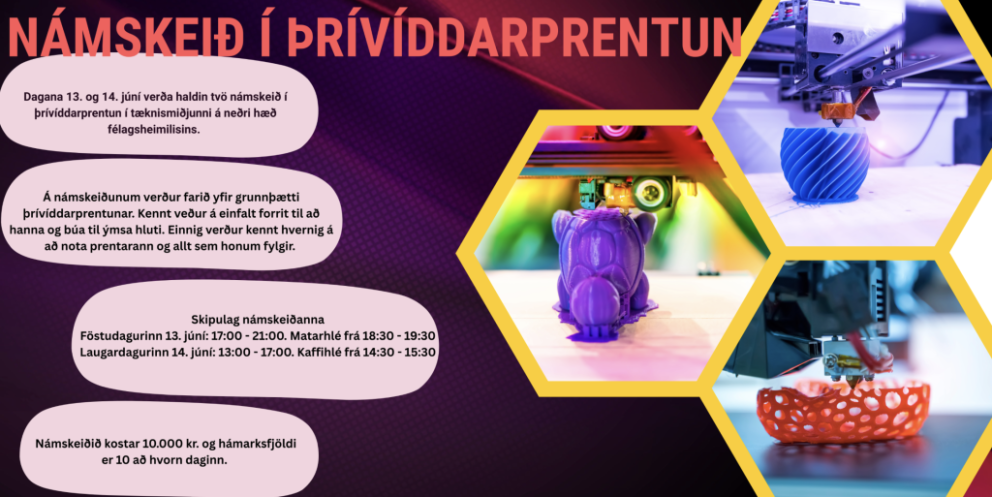 Námskeið í þrívíddarprentun