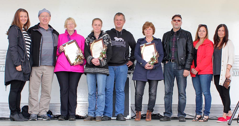 Unnur, Hallmundur, Björk, Kristín, Ólafur, Gréta, Gunnar, Ína og Erla.