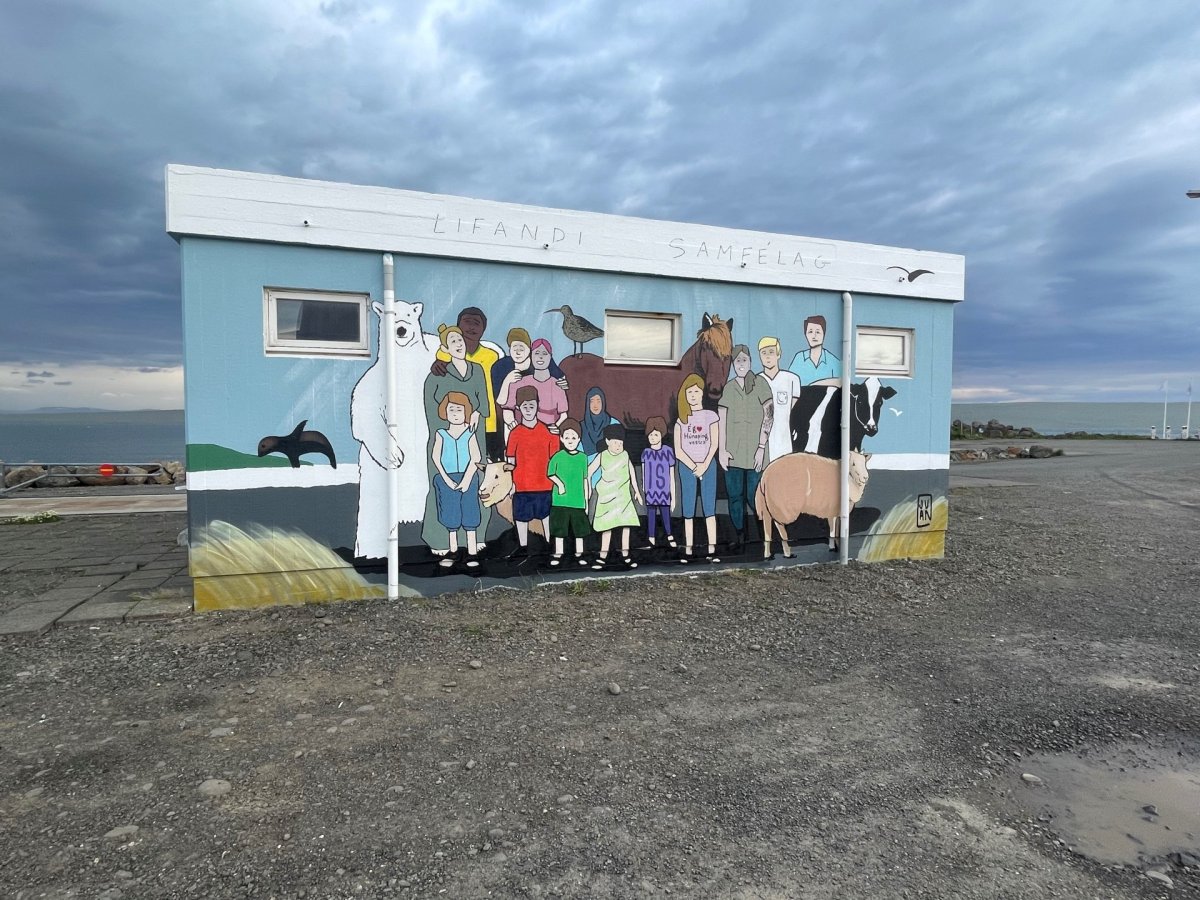 Listaverk á hafnarvogarhúsið