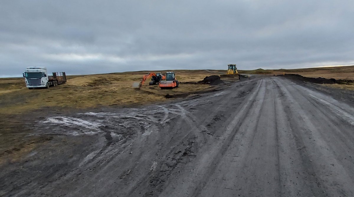 Frá framkvæmdum við Laxárdalsveg (59). Mynd: Bogi Kristinsson Magnusen