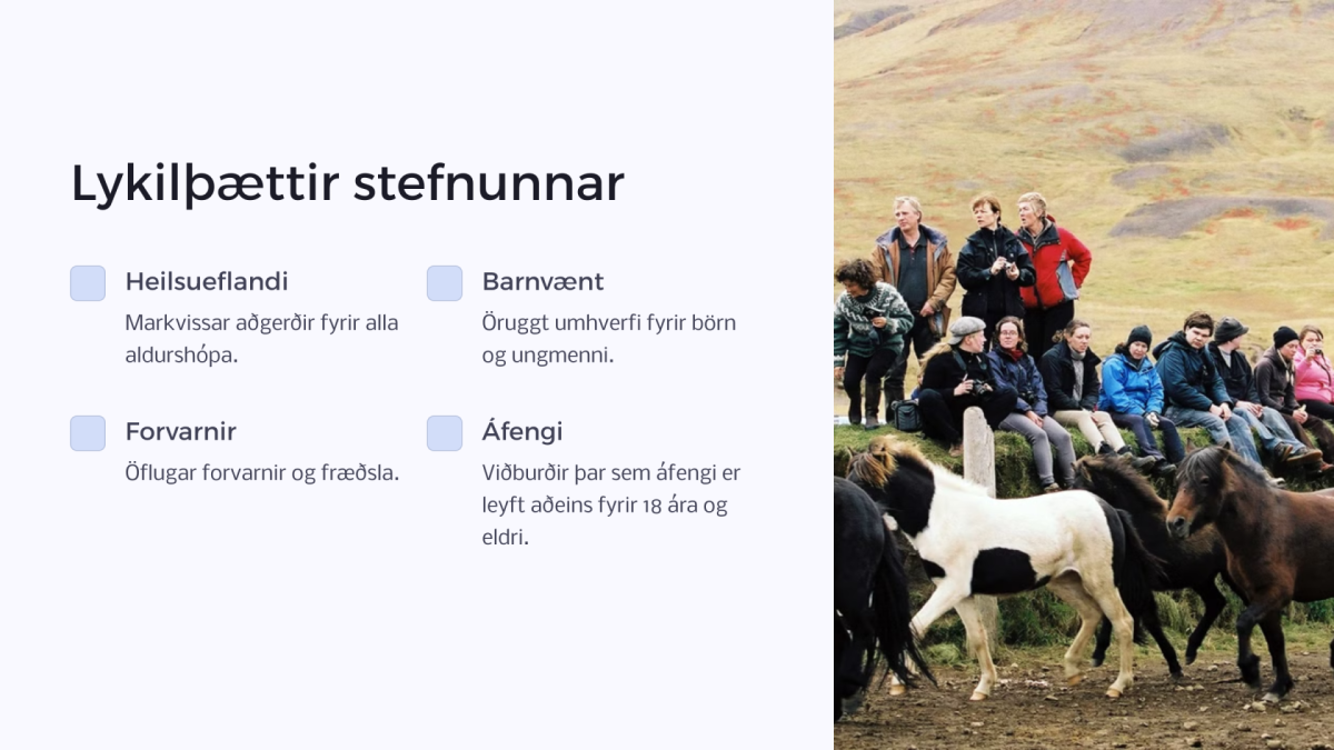 Drög að stefnu Húnaþings vestra um vellíðan án tóbaks, áfengis og annarra vímuefna