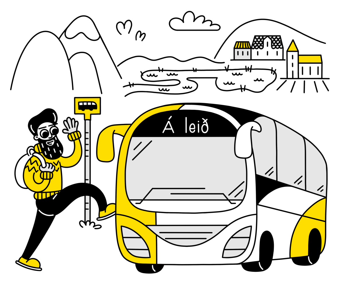 Breyting á leiðakerfi landsbyggðarvagna 1. janúar 2026