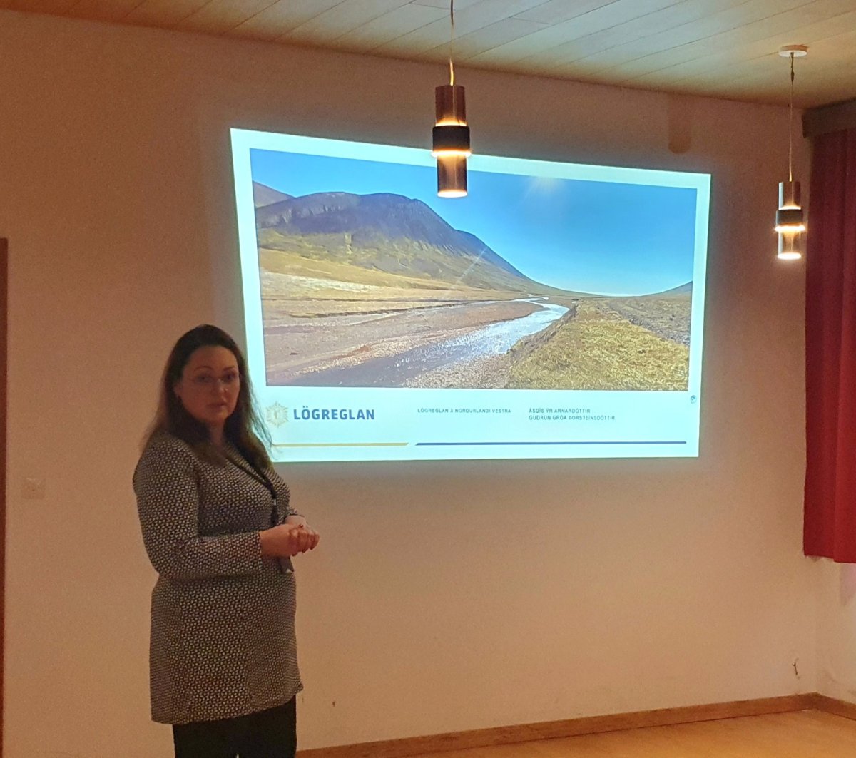 Ásdís Ýr forvarnarfulltrúi hjá Lögreglunni á Norðurlandi vestra hélt erindi á fundinum.
