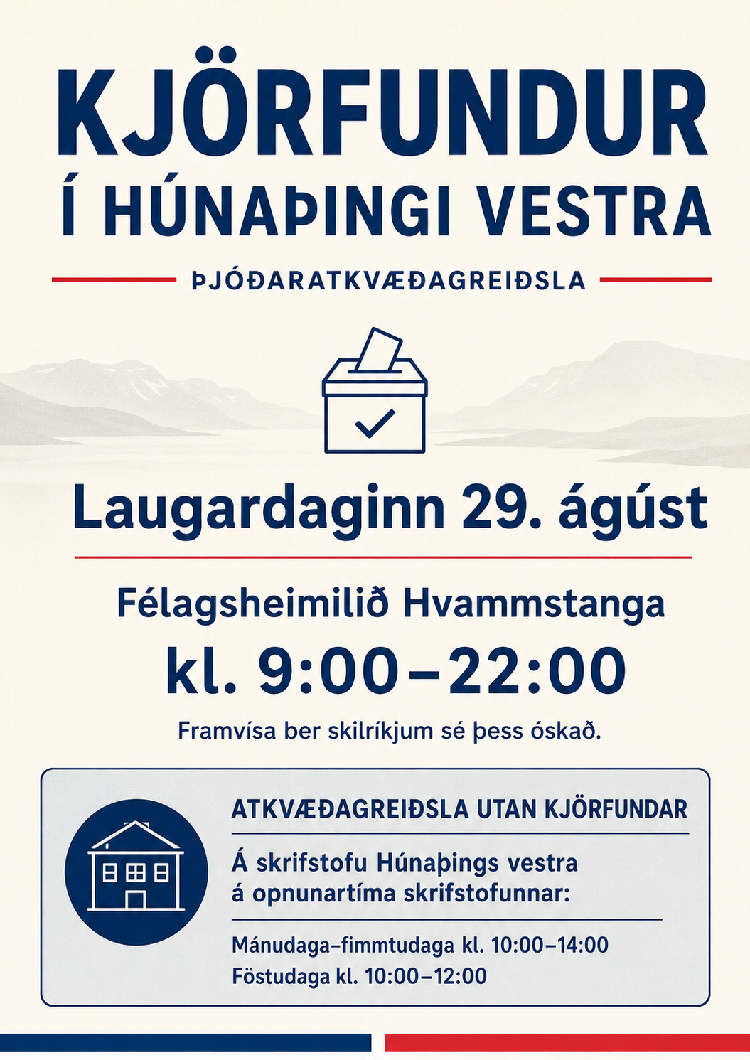 KJÖRFUNDUR Í HÚNAÞINGI VESTRA