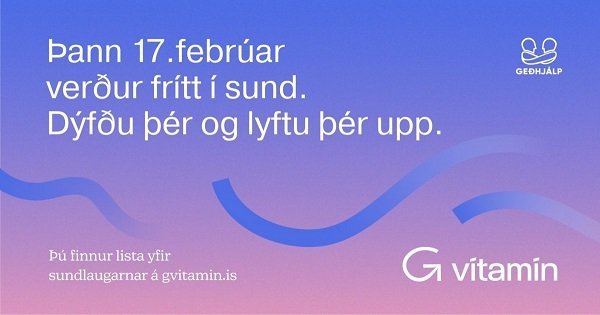 Húnaþing vestra býður frítt í sund miðvikudaginn 17. febrúar