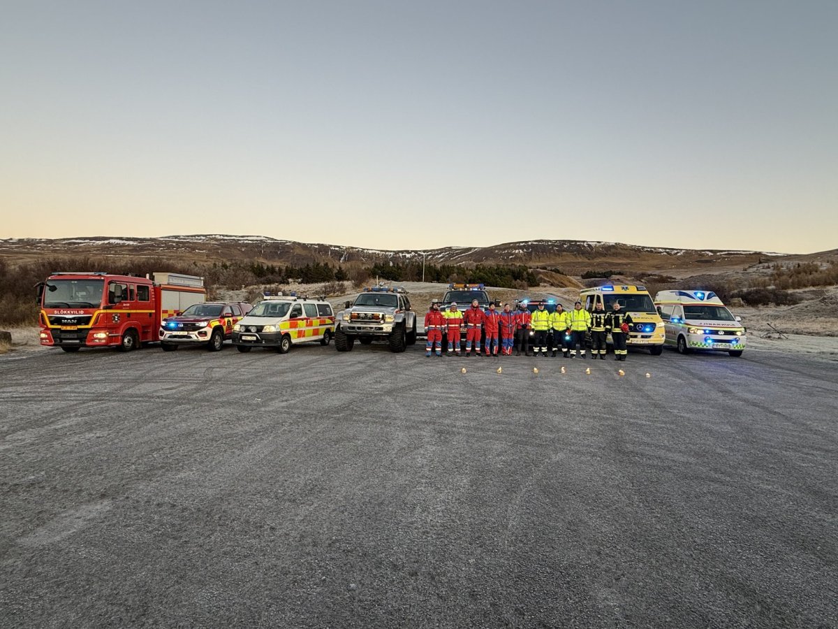 Fulltrúar viðbragðsaðila í Húnaþingi vestra. Lögreglan var í útkalli og gat því ekki tekið þátt í st&hellip;