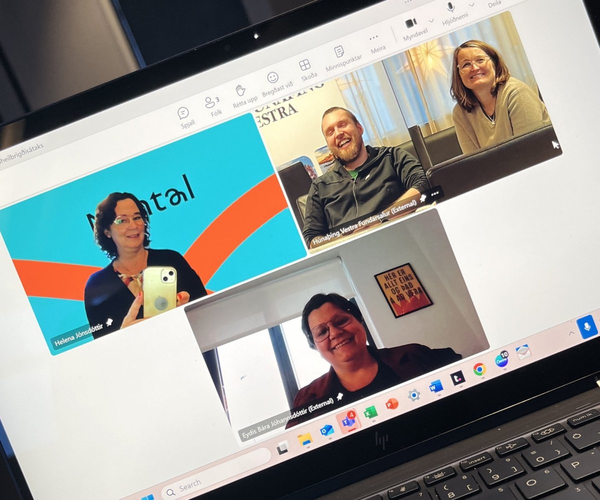 Helena frá Mental ráðgjöf, Kristinn leikskólastjóri leikskólans Ásgarðs, Unnur sveitarstjóri og Ey…