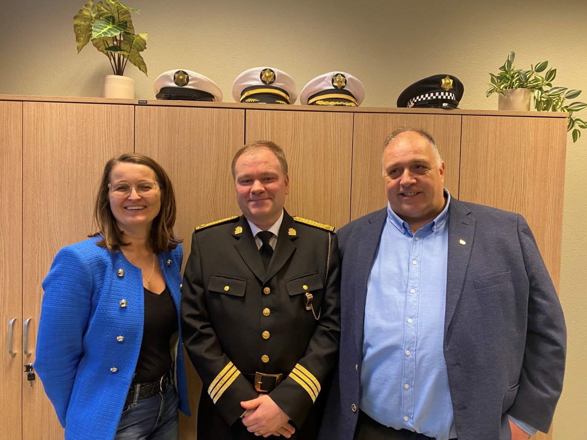 Unnur Valborg Hilmarsdóttir sveitarstjóri, Birgir Jónasson lögreglustjóri og Þorleifur Karl Eggertss…