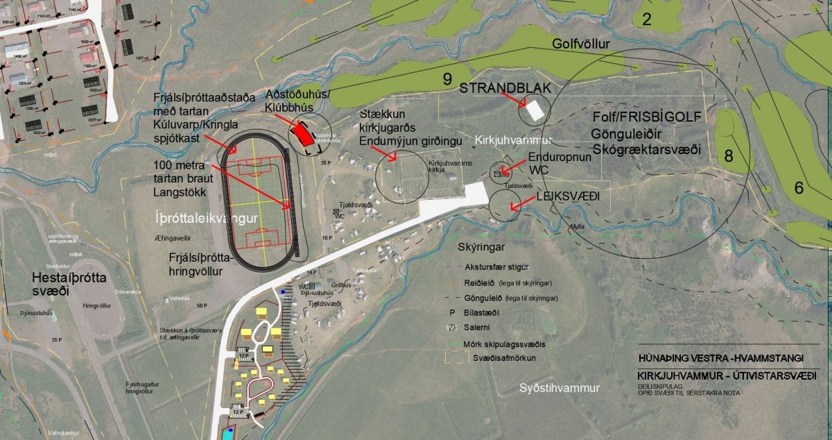 Íþrótta- og útvistarsvæðið í Kirkjuhvammi - Áherslur - Ábendingar