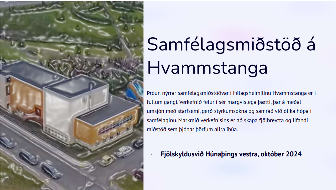 Opið samráð um samfélagsmiðstöð í Félagsheimilinu Hvammstanga.