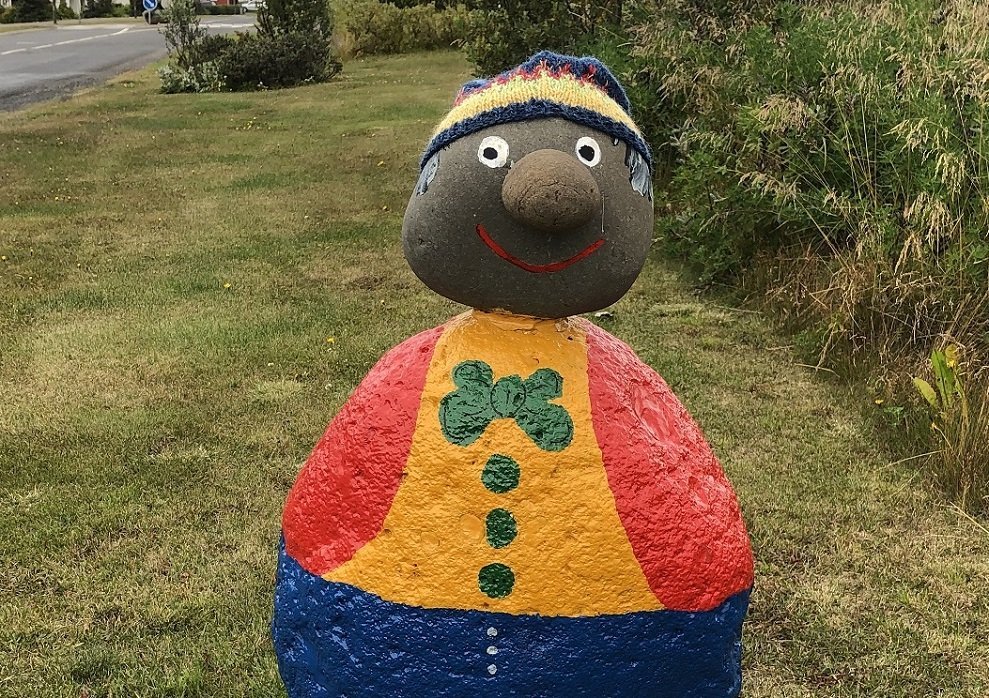 Hér má sjá Vermund frá Veigarstöðum, svona líka glansandi fínn með nýja húfu.