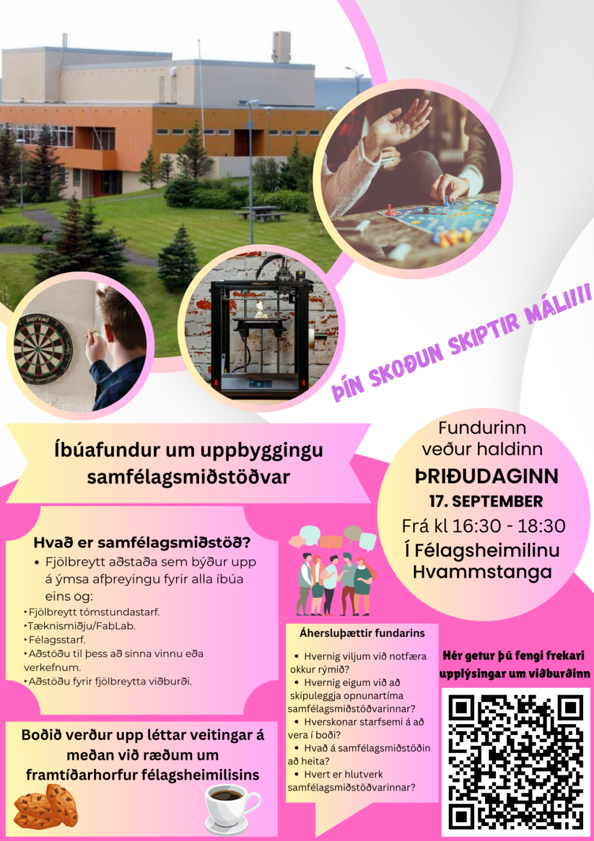 Íbúafundur um samfélagsmiðstöð