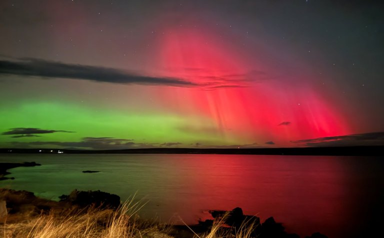 Kórónugos yfir Heggstaðanesinu.