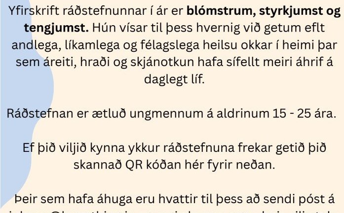 UNGT FÓLK OG LÝÐHEILSA 2026