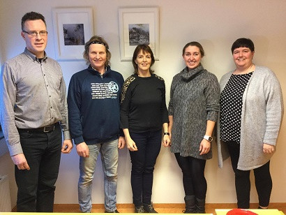 Frá vinstri :Sr. Magnús Magnússon fulltrúi kirkjunnar, Skúli Einarsson, Ólöf Ólafsdóttir, Sveinbjörg…