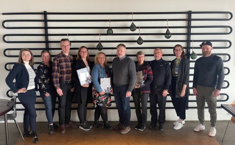 Viðurkenningarhafar, ásamt sveitastjóra og nefndarmönnum