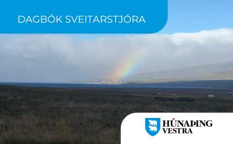 Hvammstangi við enda regnbogans.