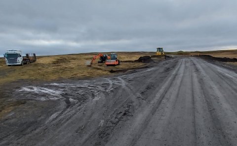 Frá framkvæmdum við Laxárdalsveg (59). Mynd: Bogi Kristinsson Magnusen
