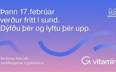 Húnaþing vestra býður frítt í sund miðvikudaginn 17. febrúar
