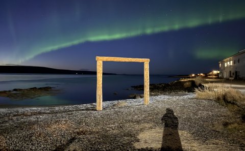 Listaverkið Veðurglugginn eftir Juan.