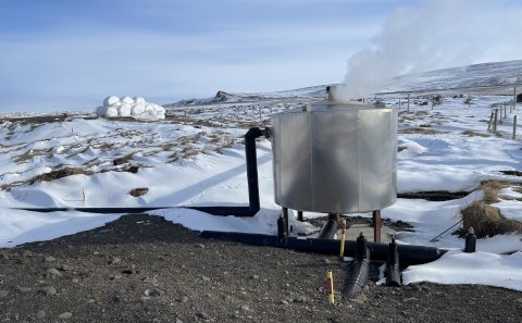 Hluti veitumannvirkja á Reykjum í Hrútafirði.