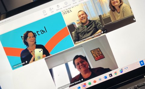 Helena frá Mental ráðgjöf, Kristinn leikskólastjóri leikskólans Ásgarðs, Unnur sveitarstjóri og Ey…