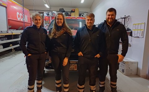 Frá vinstri : Eva Dögg Pálsdóttir, Karítas Aradóttir, Baldvin Freyr Hannesson og Hermann Grétar Jako…