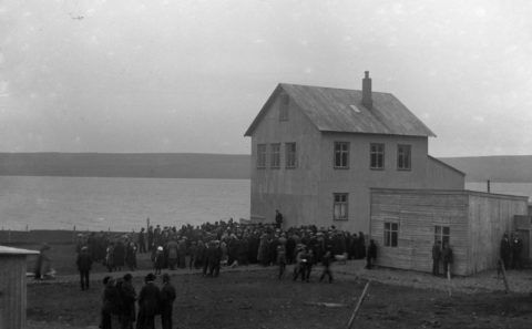 Þinghúsið á Hvammstanga á öðrum áratug síðustu aldar en þar var Alþýðuskólinn starfræktur.
