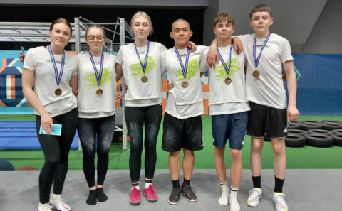 Lið Grunnskóla Húnaþings vestra í SKólahreysti 2023 (mynd úr föstudagspósti grunnskólans).