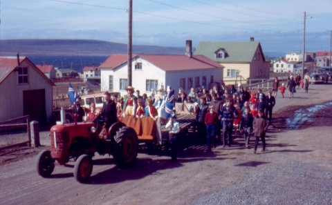 Mynd frá hátíðarhöldunum fyrr á árum.