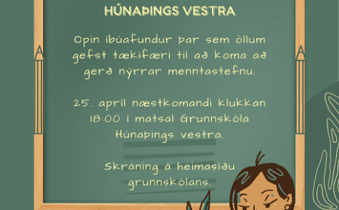Kynning á drögum menntastefnu Húnaþings vestra